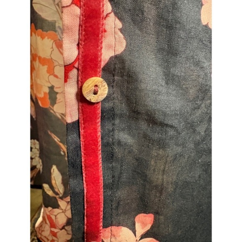 Johnny Was Workshop NWT Ramie Floral Button Up Blouse XL * - Picture 2 of 12